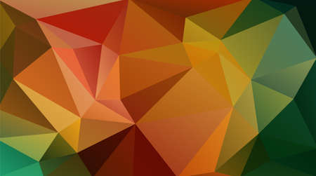Warm autumn vector background. Colored triangleのイラスト素材
