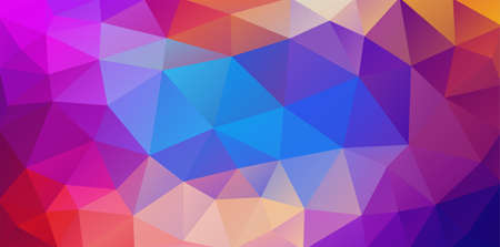 horizontal wallpaper. bright colored triangles backgroundのイラスト素材