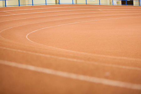 Photo a running track at the stadium