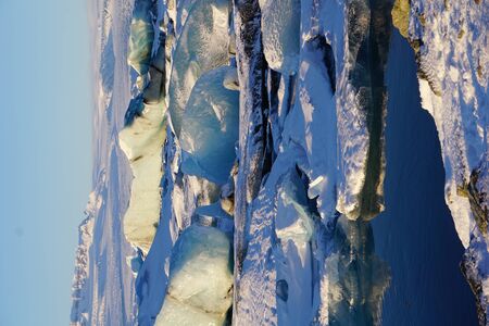 Jokulsarlon Glacier Lagoon in Iceland (Winter)の写真素材
