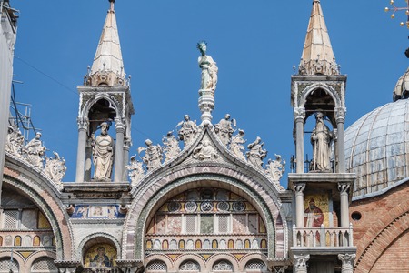 St. Mark's dome side view detail in Venice, Italyの写真素材