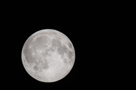 Full moon at nightの写真素材