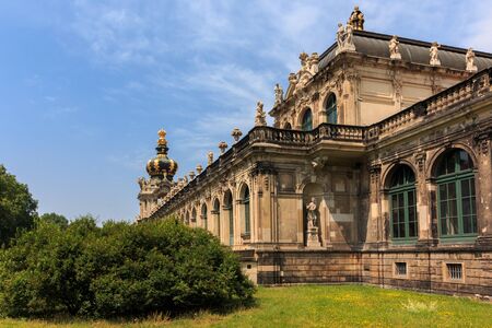 Exterior facade of the Zwinger in Dresdenの写真素材