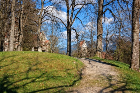 Park at the High Castle in Fuessen Bavaria Germanyのeditorial素材