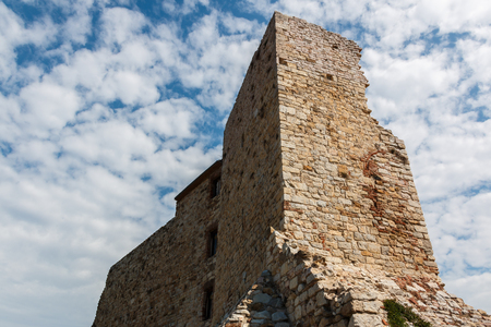Ruins of the Rocca Aldobrandesca in Suvereto, Tuscany, Italyのeditorial素材