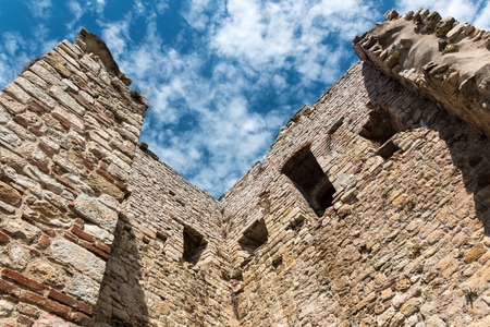 Ruins of the Rocca Aldobrandesca in Suvereto, Tuscany, Italyのeditorial素材