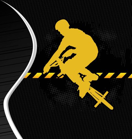 BMX cyclist template vectorのイラスト素材