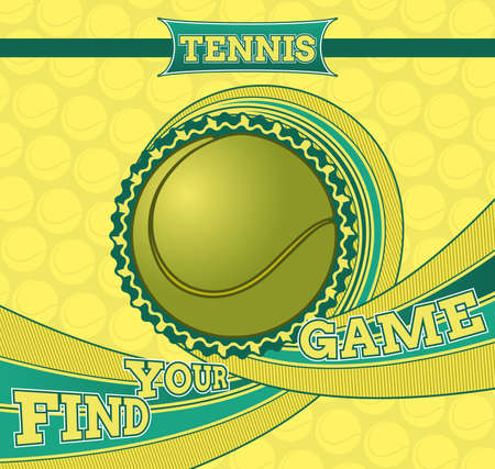 Find your game poster Tennis series  Vector illustration のイラスト素材