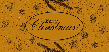Merry christmas cardのイラスト素材