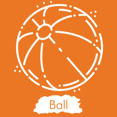 Illustration isolated on orange background. Line style vector engraving illustration. Cute, modernのイラスト素材