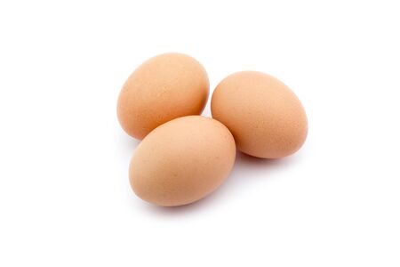 eggs on white backgroundの写真素材