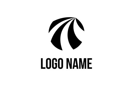 Logo Circle Road maintenance creative concept. Open a logo design template. Logo with negative space. Transportation and traffic themes. Editable Color and Easy to use. Let's make your design easyのイラスト素材