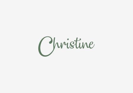 Logo Christine Typography and lettering, Simple modern and minimalist. editable color