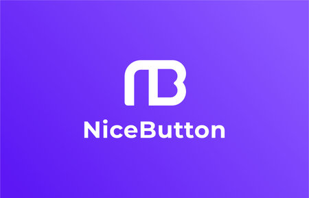 Logo Letter N and B Minimal for apps. Simple, Minimalist and Modern. Editable fileのイラスト素材