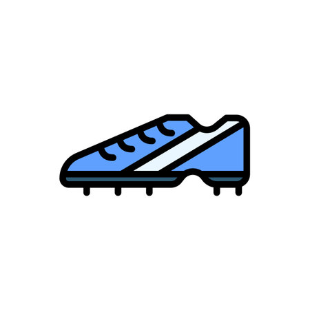 icon Flat soccer shoe.Football, sport, strategy. Editable fileのイラスト素材