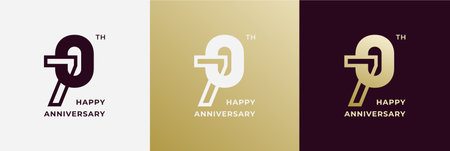 Logo 70th, 70 years happy anniversary, Creative design template for celebration, birthday, greeting and invitation. Editable fileのイラスト素材