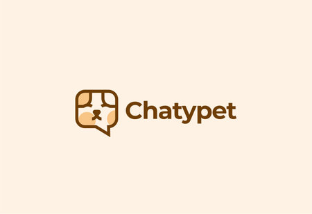 Logo Dog Chat pet shop and consultationのイラスト素材