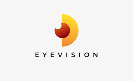 Logo Letter D and Eye Vision. Digital, visual with modern and minimalist concept. Editable file.