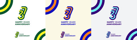 Logo Years Modern Line Colorful 37th, 37th Happy Anniversary with Colorful Line Stack, Minimalist...