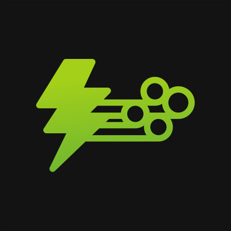 wind and bolt icon Glyph color, free energy, ecology, renewable and green energy concept. Solid with Gradient color icon.のイラスト素材