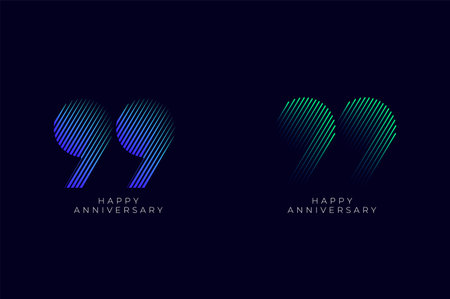 Dioagonal Line Stripes Speed Gradient Colorful 99th, 99th Happy Anniversary with diagonal Line...