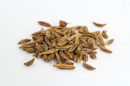 Cumin pile in lateral viewの写真素材