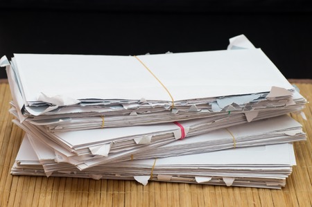 A few envelopes stack on each otherの写真素材