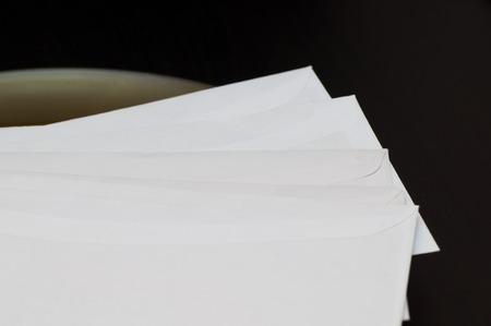 A few closed envelope on each otherの写真素材