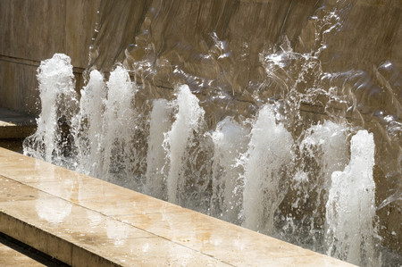 Simple marble fountain in lateral viewの写真素材