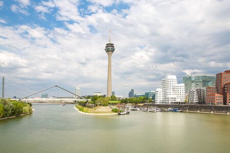 Gehry Buildings in Medienhafen - Dusseldorf, Germanyの写真素材