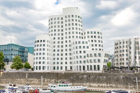 Gehry Buildings in Medienhafen - Dusseldorf, Germanyの写真素材