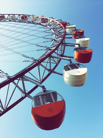 Low angle view of ferris wheelの素材