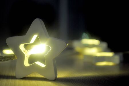 garland of stars holiday background
