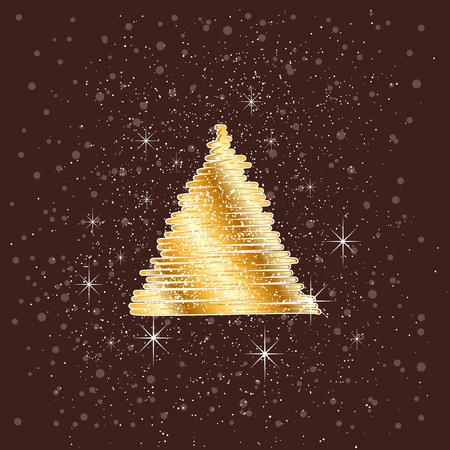 christmas card with cristmas tree.  layered vectorのイラスト素材