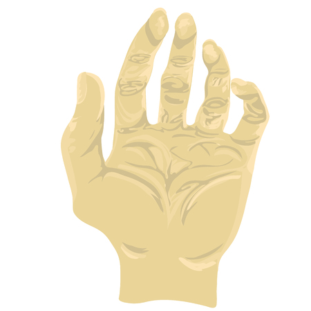 open palm in pastel colorsのイラスト素材