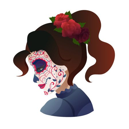 Catrina, Day of the Dead symbol of Mexicoのイラスト素材
