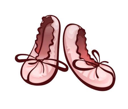 Ballerina flats womans shoes icon in monochromeのイラスト素材