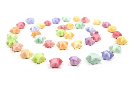 color lucky stars origami spiral