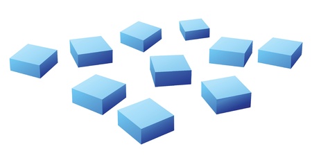 many blue cubes vectorのイラスト素材