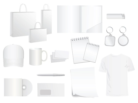 white design templates for brand style, vectorのイラスト素材