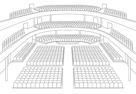 interior of theater hall plan vectorのイラスト素材