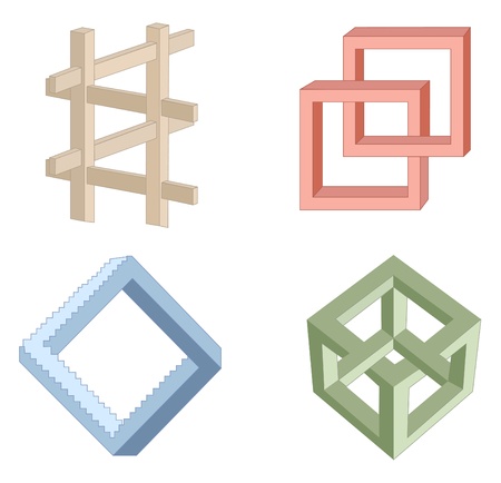 optical illusion symbols vectorのイラスト素材