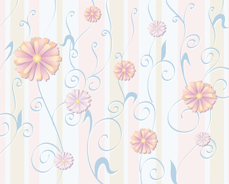 abstract floral background with pink chrysanthemum vectorのイラスト素材
