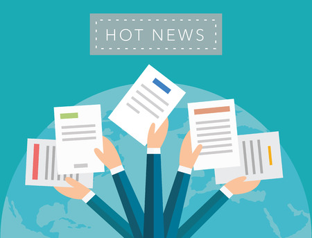 Hot news vector backgroundのイラスト素材