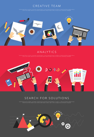 flat business templates vectorのイラスト素材