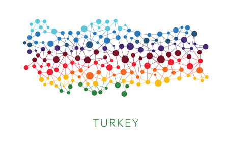 dotted texture Turkey vector backgroundのイラスト素材
