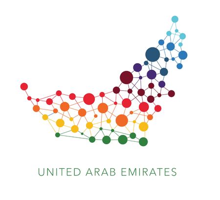 dotted texture United Arab Emirates vector backgroundのイラスト素材