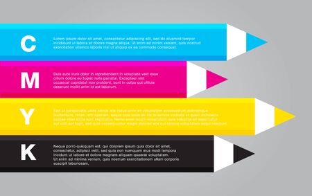 cmyk infographic flat vector backgroundのイラスト素材