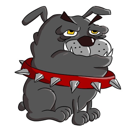 Cartoon Bulldog  cartoon dog breed  のイラスト素材