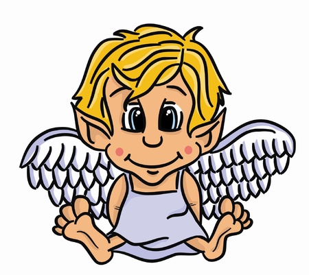 Cartoon cute angelのイラスト素材